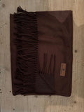 Brown and dark brown scarf.